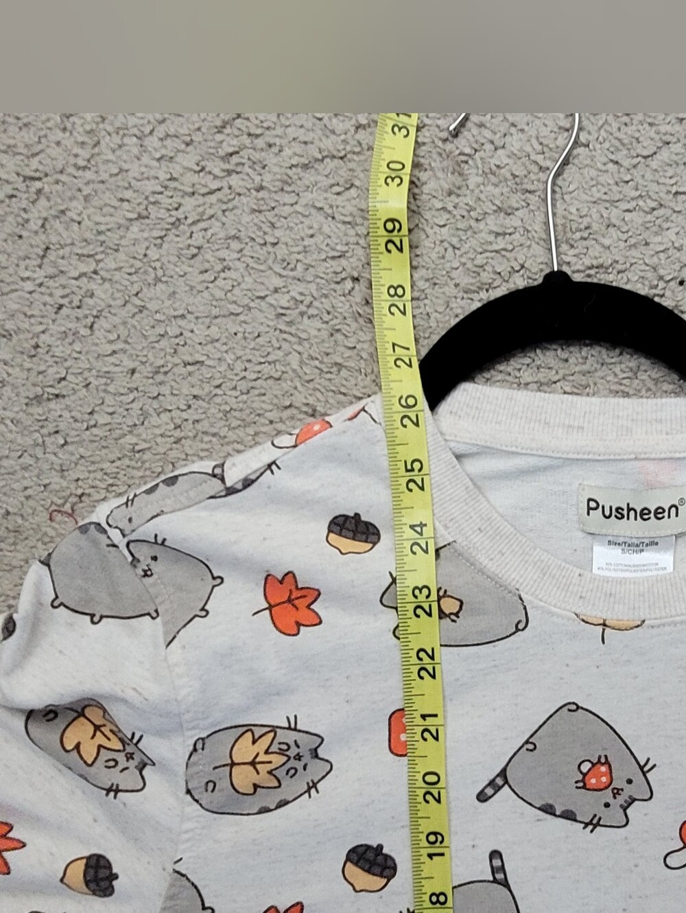 Pusheen autumn-themed crewneck pullover sweatshirt Size S - Picture 6 of 7